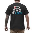 Father's Day Tee Dad Of 2 Boys Man Idea Men's Back Print T-Shirt