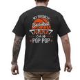 My Favorite Basketball Player Calls Me Pop Pop Funny Dad Men's Back Print T-Shirt