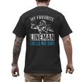 My Favorite Lineman Calls Me Dad American Football Lineman Men's Back Print T-Shirt
