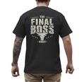 The Final Boss Vintage Rock Bull Fun Tee For Strong Dads Men's Back Print T-Shirt The Final Boss Vintage Rock Bull Fun Tee For Strong Dads Men's Back Print T-Shirt