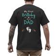 My First Birthday As a Dad Pregnancy Announcement Men's Back Print T-Shirt