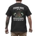 Fishing Rods Are Like Potato Chips Dad Fisherman Men's Back Print T-Shirt