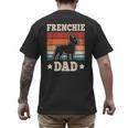 Frenchie Dad Retro French Bulldog Lover Daddy Men Men's Back Print T-Shirt