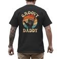 Groovy Daddy 70s Aesthetic Nostalgia 1970's Retro Groovy Dad Men's Back Print T-Shirt