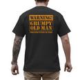 Grumpy Old Man Tee Shirt For Grandfathers Dads Father's Day Men's Back Print T-Shirt Grumpy Old Man Tee Shirt For Grandfathers Dads Father's Day Men's Back Print T-Shirt