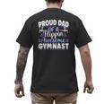 Gymnastics Watercolor Proud Dad Of A Flippin Awesome Gymnast Men's Back Print T-Shirt