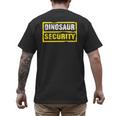 Halloween Adult Costume Dinosaur Security Dad Mom Men's Back Print T-Shirt