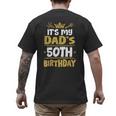 Happy It's My Dad's 50th Birthday 1975 50 Years Old Men's Back Print T-Shirt