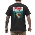 Humorous Paws Parody Cat Mouse For Cat Lover Cat Mom Cat Dad Men's Back Print T-Shirt Humorous Paws Parody Cat Mouse For Cat Lover Cat Mom Cat Dad Men's Back Print T-Shirt