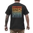Husband Dad Grandpa 80 Year Old Legend 80th Birthday Vintage Men's Back Print T-Shirt