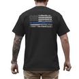 Husband Daddy Protector Hero Police Officer Father Dad Men's Back Print T-Shirt