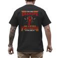 I'm Dad Grandpa Retired Firefighter Nothing Scares Me Men's Back Print T-Shirt