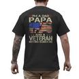I'm A Dad Papa And Veteran Retro Dad Papa Grandpa Men's Back Print T-Shirt I'm A Dad Papa And Veteran Retro Dad Papa Grandpa Men's Back Print T-Shirt