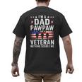 I'm A Dad Pawpaw And A Veteran Shirt Men Grandpa Fathers Day Men's Back Print T-Shirt I'm A Dad Pawpaw And A Veteran Shirt Men Grandpa Fathers Day Men's Back Print T-Shirt