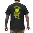I'm Not Yelling This Is Just My Softball Dad Voice Men's Back Print T-Shirt