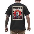 Japanese Art Corgi Dog Mom Dad Men's Back Print T-Shirt