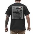 Jordanian Dad Nutrition Facts National Pride For Dad Men's Back Print T-Shirt