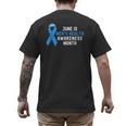 June Is Men’s Health Awareness Month Ribbon For Dad Grandpa Men's Back Print T-Shirt