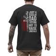 Just A Regular Dad Trying Not To Raise Liberals Father's Day Men's Back Print T-Shirt Just A Regular Dad Trying Not To Raise Liberals Father's Day Men's Back Print T-Shirt