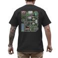 Kid Play Cars On Dad Back Race Track Mat Fathers Day Men's Back Print T-Shirt