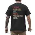 Legend Husband Dad Papa Protector Hero For Dad Men's Back Print T-Shirt