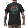 I Leveled Up To First Time Daddy Soon To Be Dad Men's Back Print T-Shirt I Leveled Up To First Time Daddy Soon To Be Dad Men's Back Print T-Shirt