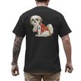I Love Dad Tattoo Shih Tzu Dad Father's Day Men's Back Print T-Shirt