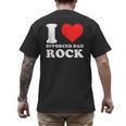 I Love Divorced Dad Rock Quote Men's Back Print T-Shirt