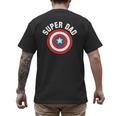 Marvel Father's Day Super Dad Captain America Shield Men's Back Print T-Shirt Marvel Father's Day Super Dad Captain America Shield Men's Back Print T-Shirt