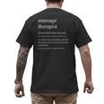 Massage Therapist Definition Women Mom Dad Men's Back Print T-Shirt