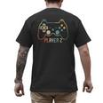 Matching Gamer Tee For Dad Mom & Kids Player 123 Men's Back Print T-Shirt