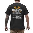 Mechanic Men Dad Hourly Rate Car Auto Garage Mechanic Men's Back Print T-Shirt