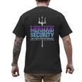 Mermaid Security Merman Merdad Mermaid Squad Fathers Day Dad Men's Back Print T-Shirt
