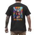 Mom & Dad Of a Basshole Basset Hound With Glasses -Adults Short Sleeve Men's Back Print T-Shirt