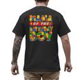 Mom And Dad Mama Birthday Boy Building Bricks Family Party Men's Back Print T-Shirt