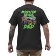 Monster Truck Dad Family Matching Birthday Party Fathers Day Men's Back Print T-Shirt