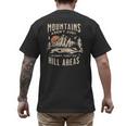 Mountains Aren't They'Re Hill Areas Dad Joke Word Pun Men's Back Print T-Shirt
