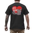 Nebelung Cat 1 Dad Father's Day Daddy Heart Decor For Men Women Kids Men's Back Print T-Shirt