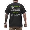 Nerdy Father Day Gamer Dad Daddy Men Love Video Gaming Men's Back Print T-Shirt