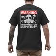 New Dad Prepared For Diaper Duty Daddy Diaper Duty Men's Back Print T-Shirt New Dad Prepared For Diaper Duty Daddy Diaper Duty Men's Back Print T-Shirt