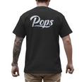 New Grandpa For Dad Called Pops Men's Back Print T-Shirt
