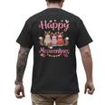 Norwegian Forest Cat Happy Meowentines Valentine Dad Mom Men's Back Print T-Shirt Norwegian Forest Cat Happy Meowentines Valentine Dad Mom Men's Back Print T-Shirt
