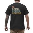 Pa The Man Myth Legend Shirt Father Dad Men's Back Print T-Shirt