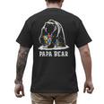 Papa Bear Autism Awareness Autism Matching Family Dad Men's Back Print T-Shirt