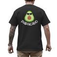 Papacado Avocado Dad Daddy Father's Day Men's Back Print T-Shirt