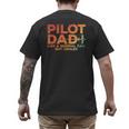 Pilot Dad Art For Men Father Aviation Airplane Pilot Men's Back Print T-Shirt