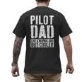 Pilot Dad Shirt Men Fathers Day Aviation Pilot Men's Back Print T-Shirt
