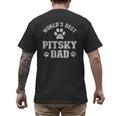 Pitsky Dog Dad World's Best Pitsky Daddy Men Women Girls Kids Men's Back Print T-Shirt