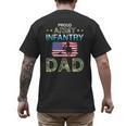 Proud Army Dad-Army Infantry Dad Camouflage Graphics Army Men's Back Print T-Shirt