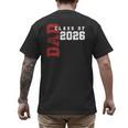 Proud Dad Of Class Of 2026 Graduate Men's Back Print T-Shirt